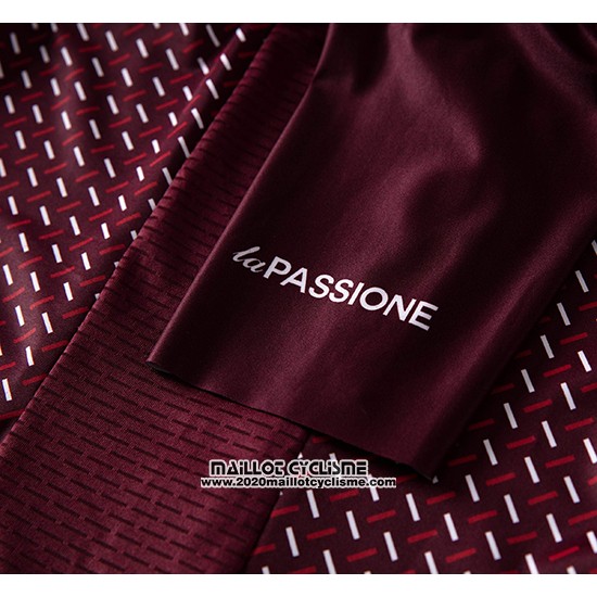 2019 Maillot Ciclismo La Passione Rouge Manches Courtes et Cuissard